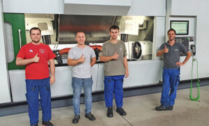Truck front axles machining