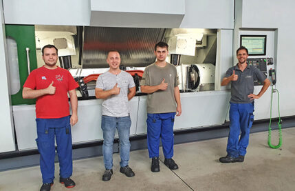 Truck front axles machining
