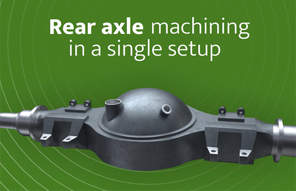 UNIAXLE CNC machine | Rear axle machining in a single set-up | New development | unisign.com