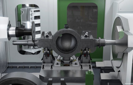 Truck rear axle machining