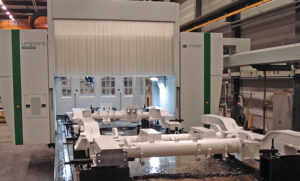 Bogie machining for trains