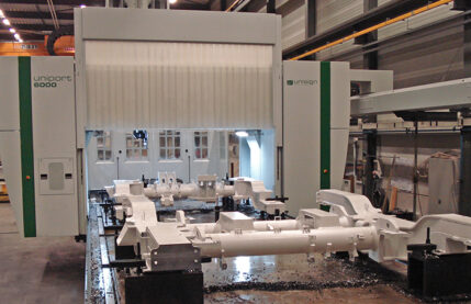 Bogie machining for trains