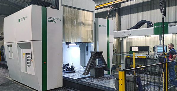 Uniport6000 for CNC machining of PALMS forest trailers