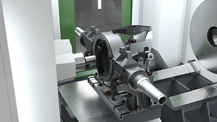 UNIAXLE CNC Machine | Simultaneous milling and turning of truck rear axles UNIAXLE CNC Machine | Simultaneous milling and turning of truck rear axles | All in one machining solution | unisign.com
